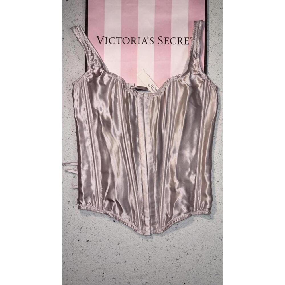 NWT Victoria’s Secret Pink Very Sexy Classic Silk Corset Set Size S-DD